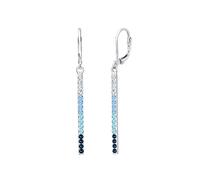 Elli Earrings Ladies Hanger Geo Rod with Crystals in 925 Sterling Silver