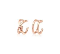 Elli Geo Basic Minimal Women's Ear Cuff Clip Set in 925 Sterling Silver