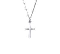 Elli Halskette Damen Kreuz Anhänger Filigran Trend in 925 Sterling Silber vergoldet