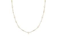 Elli Halskette Damen Kugeln Filigran mit Süßwasserperlen in 925 Sterling Silber Vergoldet