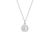 Elli Halskette Damen Plättchen Initalien Buchstabe A Minimal aus 925 Sterling Silber