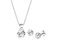 Elli Jewelry Set Ladies Basic with Crystals in 925 Sterling Silver