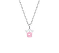 Elli Necklace Children Heart Crown Crystals 925 Sterling Silver