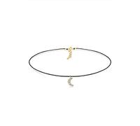 Elli Necklace Choker Crescent Crystals 925 Sterling Silver