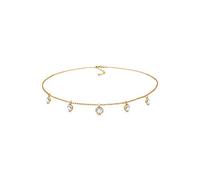 Elli Necklace Choker Solitaire Pendants Adjustable with Crystals