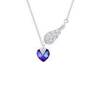 Elli Necklace Elli Necklace Heart Wings Love Crystals 925 Sterling Silver