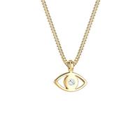 Elli Necklace Evil Eye Crystals 925 Sterling Silver Gold Plated