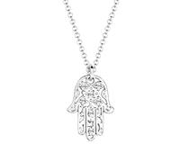 Elli Necklace Hamsa Hand Crystals 925 Sterling Silver