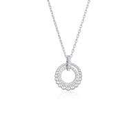 Elli Necklace Ladies' Pendant Circle Rings Elegant Ball Silver-tone with Crystals