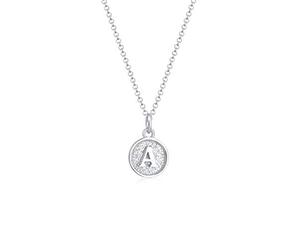 Elli Necklace Platelet Initials Letter A Minimal In 925 Sterling Silver