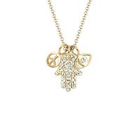 Elli Necklace Talisman Crystal Hamsa Gold Plated 925 Sterling Silver