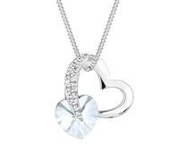 Elli Necklace White Heart Crystals 925 Sterling Silver