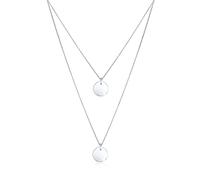 Elli Necklace Women 2-Layer Plate Pendant Trend in 925 Sterling Silver