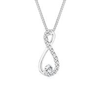 Elli Necklace Women infinity Pendant Precious with Crystals 925 Silver