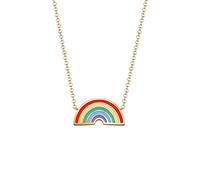 Elli Necklace Women Rainbow Pendant Playful with Enamel in 925 Sterling Silver