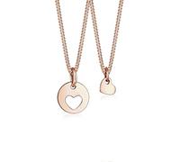 Elli Necklace Women Set Heart Cut Out Mother Child in 925 Sterling Silver
