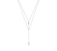 Elli Women's Y-chain Geo Layer necklace with crystals in 925 sterling silver