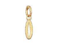 Elli Pendants Ladies Letter O Organic Look In 925 Sterling Silver Gold Plated