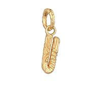 Elli Pendants Ladies Letter U Organic Look In 925 Sterling Silver Gold Plated