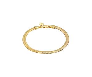 Elli Premium Bracelet Ladies Flat Elegant Snake Chain Herringbone Trend In 925 Sterling Silver Gold Plated