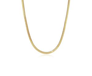Elli Premium Necklace Ladies Snake Necklace Flat Elegant Herringbone Trend Blogger In 925 Sterling Silver Gold Plated