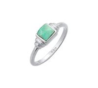Elli PREMIUM Ring Ladies Square Vintage with Amazonite in 925 Sterling Silver