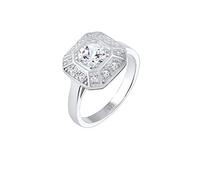 Elli Premium Women Silver Solitaire Engagement Ring
