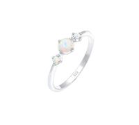 Elli Ring Ladies Band Geo Vintage Trend with Synthetic Opal in 925 Sterling Silver