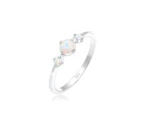 Elli Ring Ladies Band Geo Vintage Trend with Synthetic Opal in 925 Sterling Silver