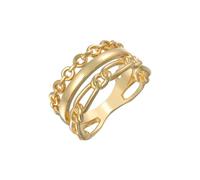 Elli Ring Ladies Stacking Link Set Gold Colours