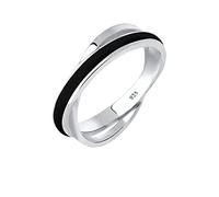 Elli Ring Ladies Wrap Modern with Enamel white in 925 Sterling Silver