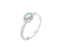 Elli Ring Woman Vintage Look Elegant Basic Labradorite Gemstone 925 Sterling Silver