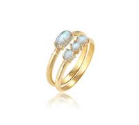 Elli Ring Women Ring Set Vintage Labradorite in 925 Sterling Silver