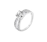 Elli Ring Women Solitaire Glamorous with Crystals in 925 Sterling Silver