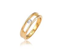 Elli Ring Women Solitaire Ring Classic with Crystals in 925 Sterling Silver