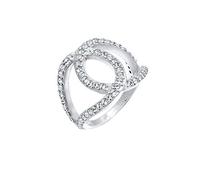 Elli Women 925 Sterling Silver Knot Crystals Ring