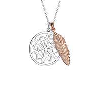 Elli Women 925 Sterling Silver Plated Xilion Cut Necklaces with Pendant, 45 cm