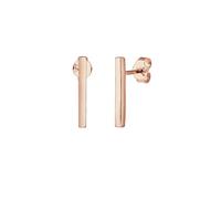 Elli Women Bar Drop Minimal Trend 925 Silver Rose Gold Plated Earrings