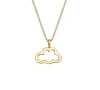 Elli Women Cut-Out Cloud Trend 925 Silver Gold Plated Necklace