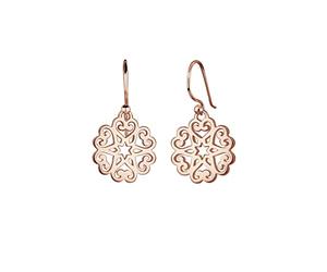 Elli Women Earring Ornament Heart Star Floral 925 Silver Rose Gold Plated Earrings