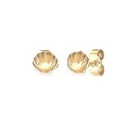 Elli Women Earrings 925 Sterling Silver Gold Plated Shell 0305841016