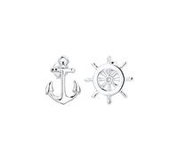 Elli Women Genuine Jewellery Earrings Stud Ear Steering Wheel Anchor 925 Sterling Silver