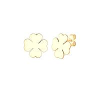 Elli Women Gold Plated 925 Sterling Silver Cloverleaf Earrings