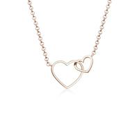 Elli Women Gold Plated 925 Sterling Silver Heart Necklace of Length