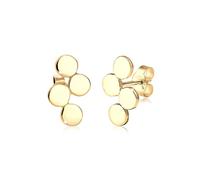 Elli Women Gold Plated Circle Earrings 925 Sterling Silver