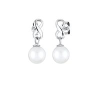 Elli Women Infinity Shell Pearls 925 Sterling Silver Earrings
