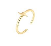 Elli Women Lightning Flash Stardust Trend 925 Silver Gold Plated Adjustable Ring