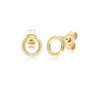 Elli Earrings Ladies Stud Earrings Circle Geo Minimal Basic in 925 Sterling Silver