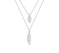 Elli Women's 925 Sterling Silver 0.001 ct Swarovski Crystals Pendant Necklace - 45cm length