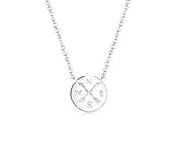 Elli Women's 925 Sterling Silver Arrow Compass Talisman Travel Wanderlust Pendant Necklace - 45cm length
